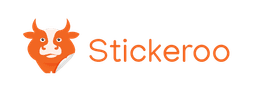 Stickeroo company logo with red text